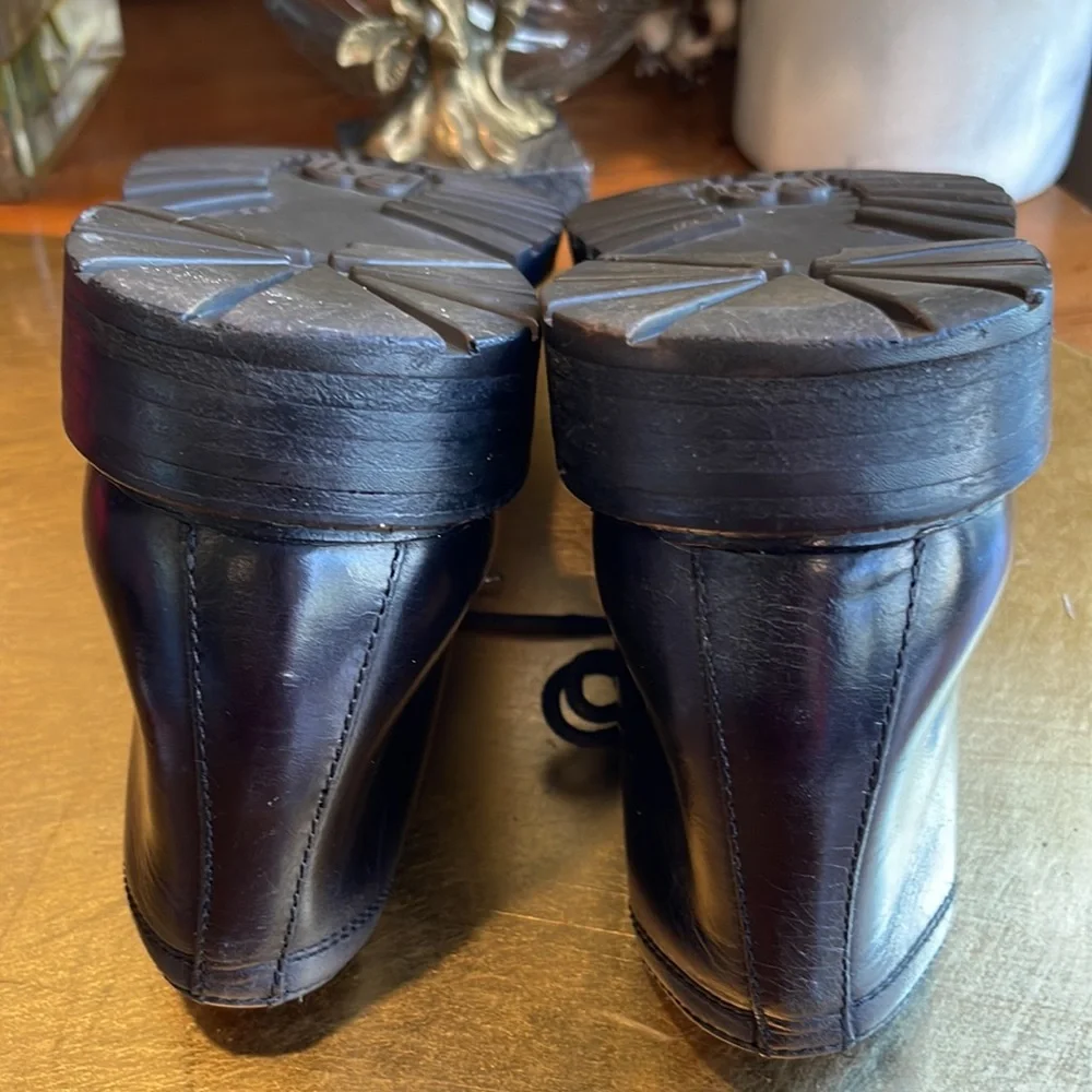 Vintage Bruno Magli Lug Sole Chukka Boot in Black Leather